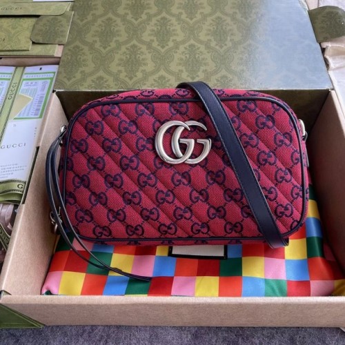 Gucci GG Marmont Multicolor malá kabelka přes rameno 447632 červená