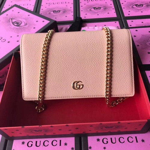 Gucci GG Marmont Original Telecí Kožená Taška Přes Rameno 497985 Nude