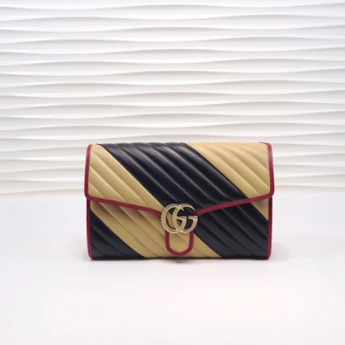Kabelka Gucci GG Marmont 498079 černá a meruňková