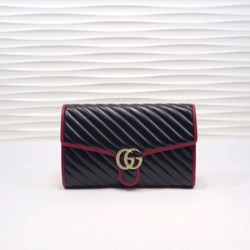 Kabelka Gucci GG Marmont 498079 černá a červená