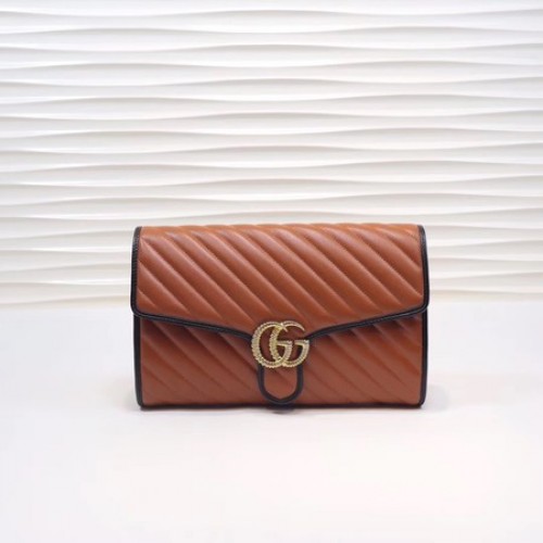 Kabelka Gucci GG Marmont 498079 hnědá
