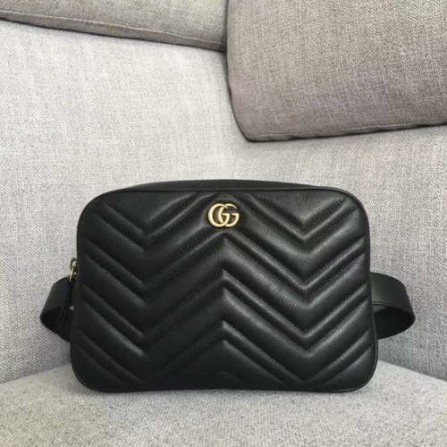 Kabelka Gucci GG Marmont z matelasse 523380 černá