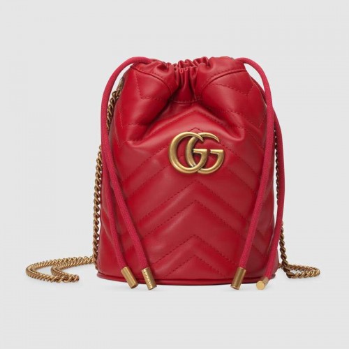 Mini kabelka Gucci GG Marmont 575163 ibiškově červená