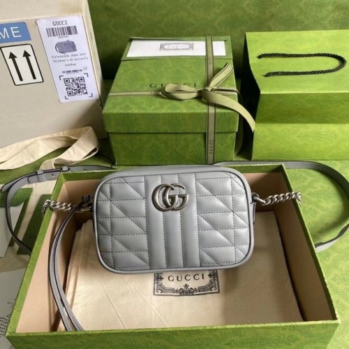 Mini kabelka přes rameno Gucci GG Marmont 634936 tmavě šedá
