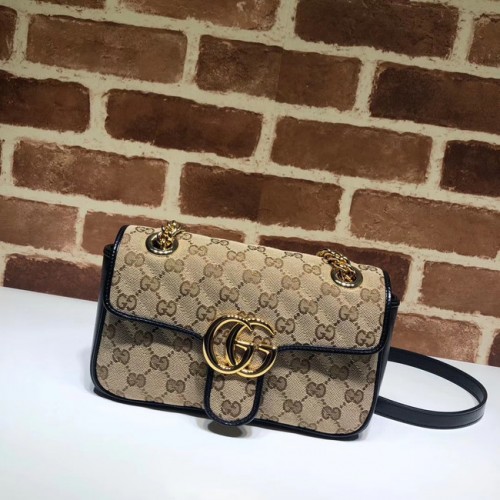Malá kabelka přes rameno Gucci GG Marmont 446744 černá