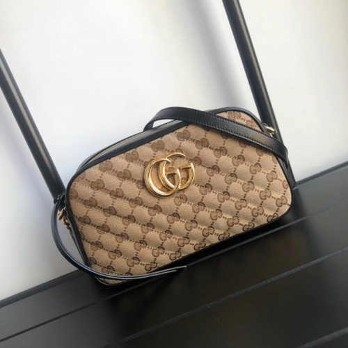 Malá kabelka přes rameno Gucci GG Marmont 447632 černá