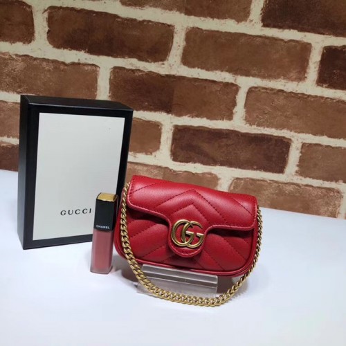 Kabelka Gucci GG Marmont super Clutch 575161 červená