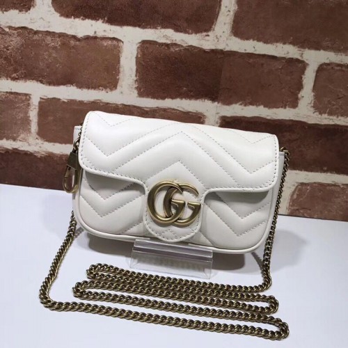 Gucci GG Marmont super mini kabelka 574969 bílá
