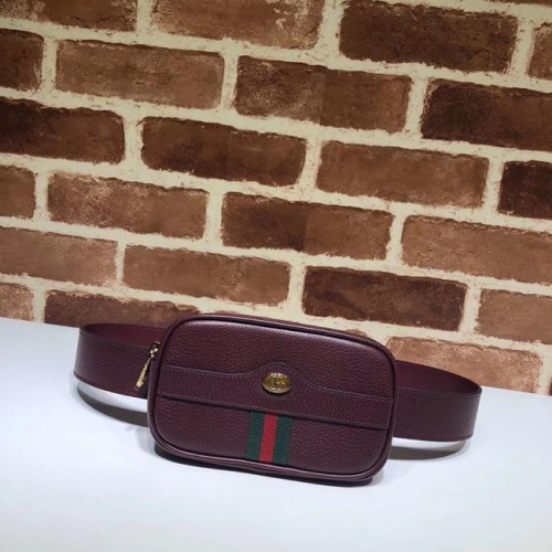Gucci GG Original Leather kabelka na opasek 519308 vínová