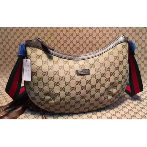 Kabelka Gucci GG Plus Medium Messenger 181092 Hnědá
