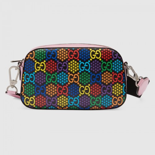 Plátěná kabelka Gucci GG Psychedelic 574886 růžová