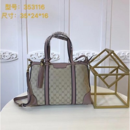 Plátěná taška Gucci GG Supreme 353116 růžová