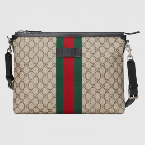 Plátěná kabelka přes rameno Gucci GG Supreme 523335 meruňková