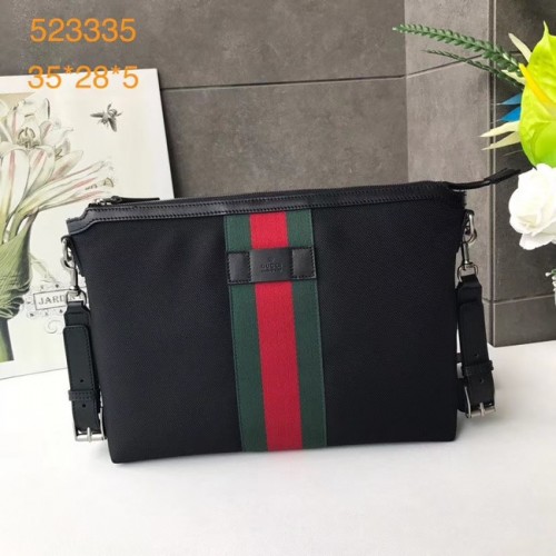 Plátěná kabelka přes rameno Gucci GG Supreme 523335 černá
