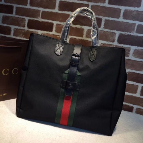 Plátěná kabelka Gucci GG Supreme s horním uchem 337069 černá