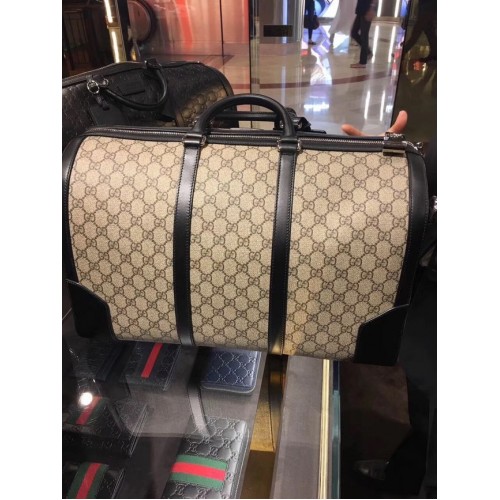 Gucci GG Supreme cestovní taška 406380 černá