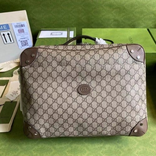 Aktovka Gucci GG 658543 hnědá