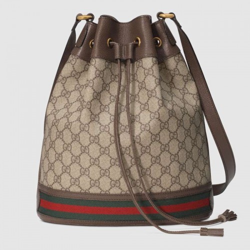 Plátěná kabelka přes rameno Gucci GG 540457 hnědá