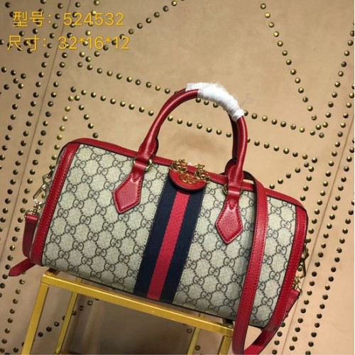 Plátěná kabelka Gucci GG Ophidia nejvyšší kvality 524532 červená