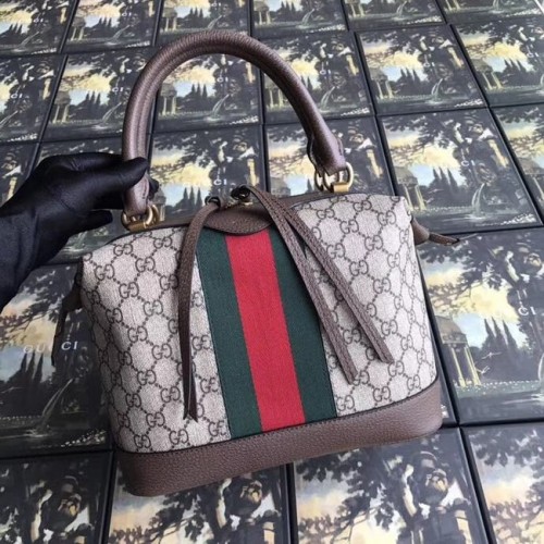 Plátěná taška Gucci GG nejvyšší kvality 523433 hnědá