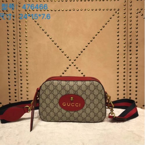 Plátěná taška přes rameno Gucci GG ophidia 476466 červená