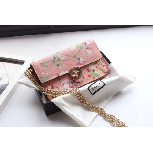 Gucci GG vysoce kvalitní plátěná kabelka přes rameno 409340 růžová