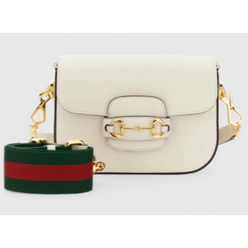 Mini kabelka Gucci Horsebit 1955 658574 bílá