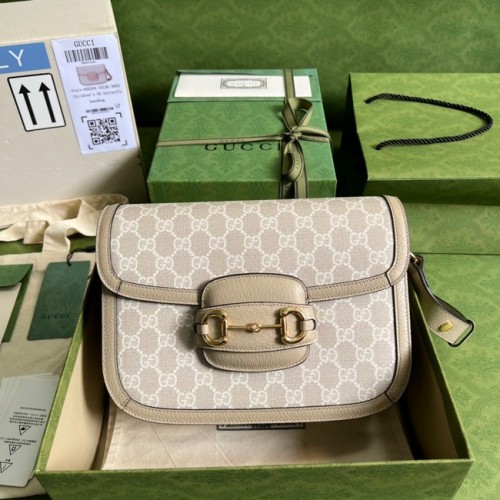 Kabelka přes rameno Gucci Horsebit 1955 602204 béžová