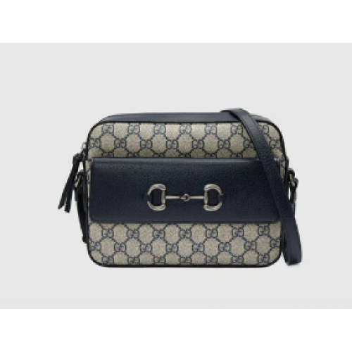 Malá kabelka Gucci Horsebit 1955 645454 modrá