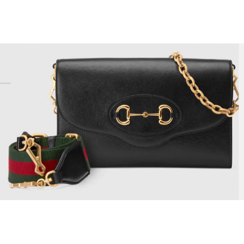 Malá kabelka Gucci Horsebit 1955 677286 černá