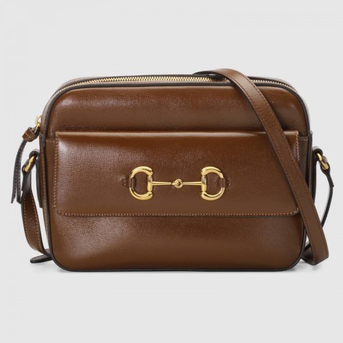 Malá kabelka přes rameno Gucci Horsebit 1955 645454 hnědá