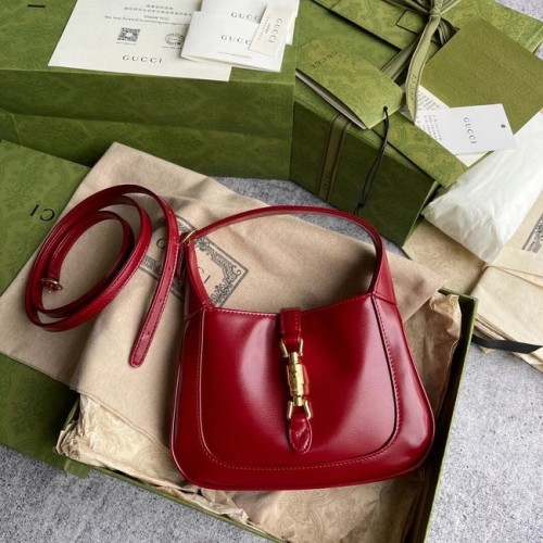 Miniaturní kabelka Gucci Jackie 1961 hobo 637091 červená