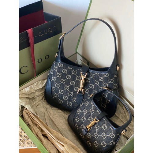 Mini kabelka přes rameno Gucci Jackie 1961 636706 a 637092 černá