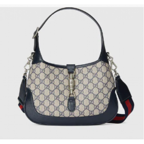 Malá kabelka přes rameno Gucci Jackie 1961 GG 678843 modrá
