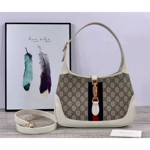 Malá hobo kabelka Gucci Jackie 1961 636706 bílá