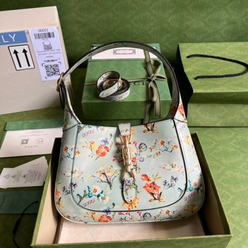 Malá hobo kabelka Gucci Jackie 1961 636709 světle modrá