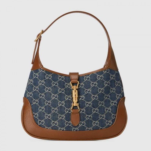 Malá kabelka přes rameno Gucci Jackie 1961 636706 tmavě modrá
