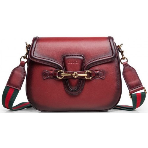 Gucci Lady Web Telecí Kožené Tašky Přes Rameno 383848 Burgundské
