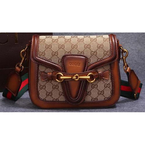 Gucci Lady Web Original GG Canvas Shoulder Bag 383848 Pšenice