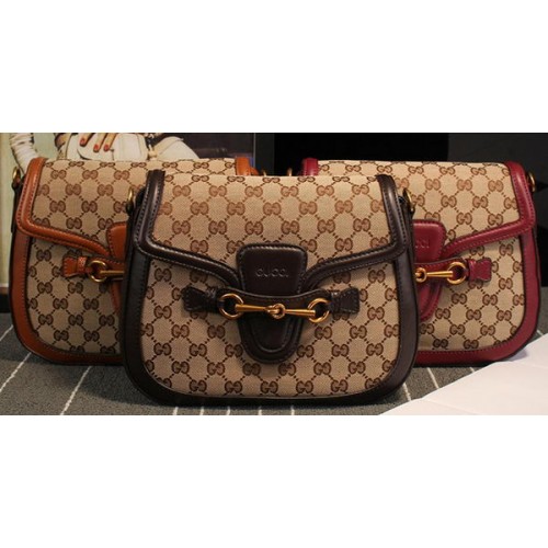 Plátěná kabelka přes rameno Gucci Lady Web Original GG 383848