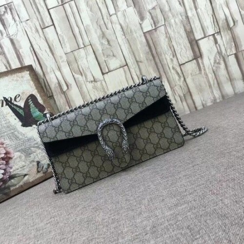 Plátěná taška přes rameno Gucci Medium Dionysus GG 499623 černá