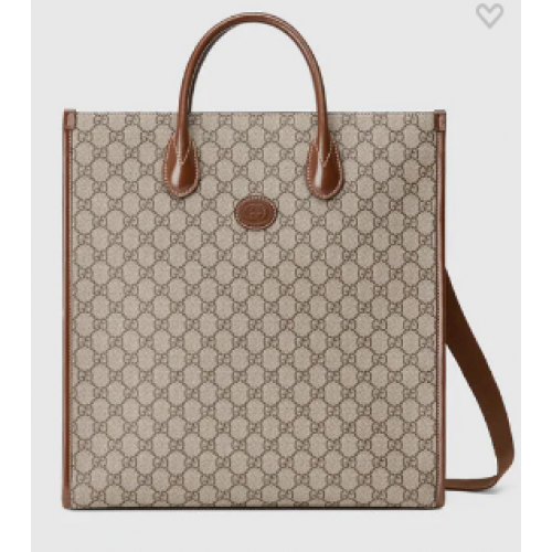 Gucci střední kabelka s propleteným vzorem G 674155 hnědá
