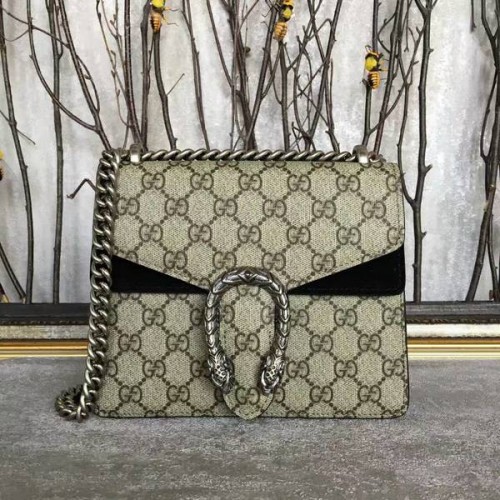 Plátěná kabelka přes rameno Gucci Mini Dionysus GG 421970 Černá