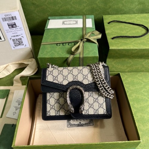 Plátěná kabelka přes rameno Gucci Mini Dionysus GG 421970 modrá