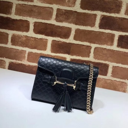 Gucci Mini kožená kabelka 449636 černá