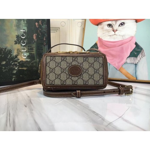 Mini kabelka přes rameno Gucci 671674 hnědá