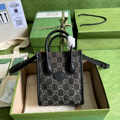 Gucci Mini taška s přepletením G 671623 černá
