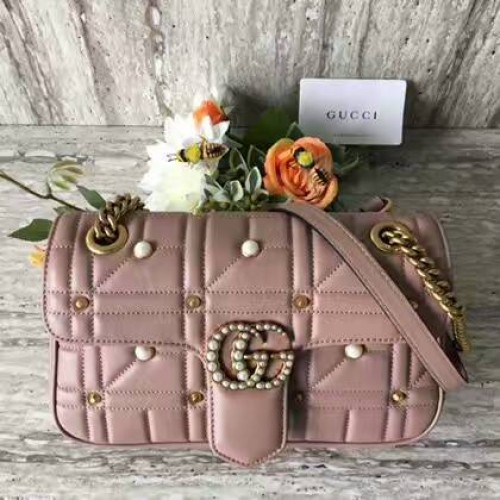 Gucci Now Marmont Mmatelasse ramenní taška 443497