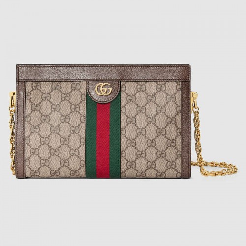 Gucci Ophidia GG Malá kabelka přes rameno 503876 Hnědá