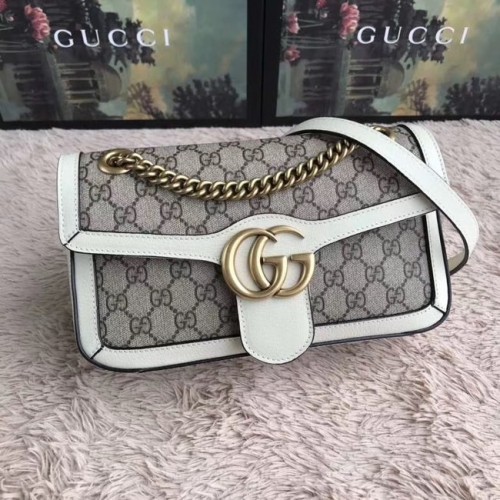 Malá kabelka přes rameno Gucci Ophidia GG Supreme 443497 bílá
